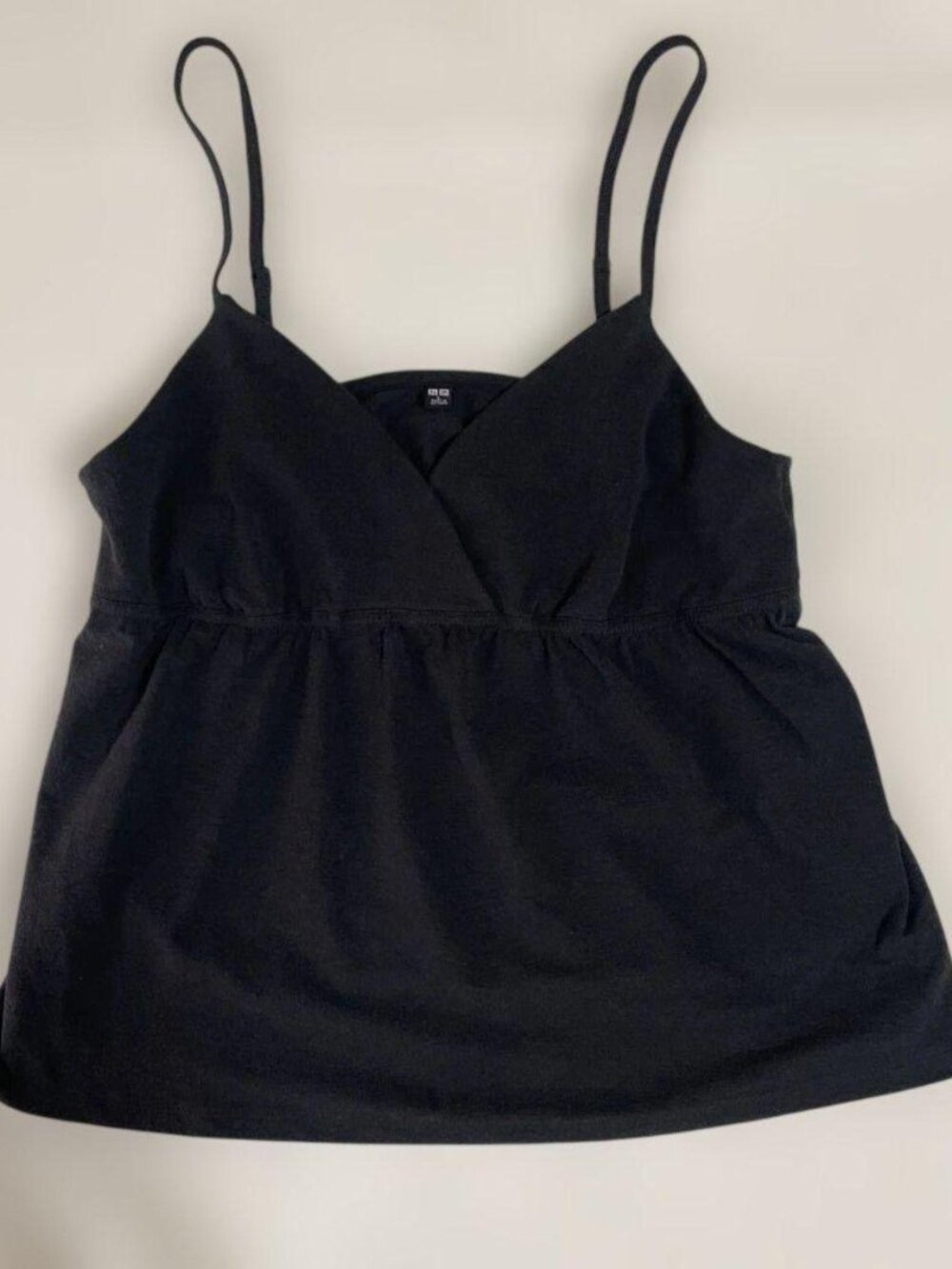 UNIQLO Black Crossover Babydoll Camisole (adjustable)